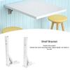 2pcs White Shelf Bracket Cold Rolled Steel Folding Hinge Durable Desk Hinge  Home