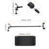 PATIKIL 18.5" Gooseneck Desk Microphone Stand with Clip, Flexible Arm, Desktop Microphone Stand for Singing and Speech, 38" to 58" Phone Clip, Black