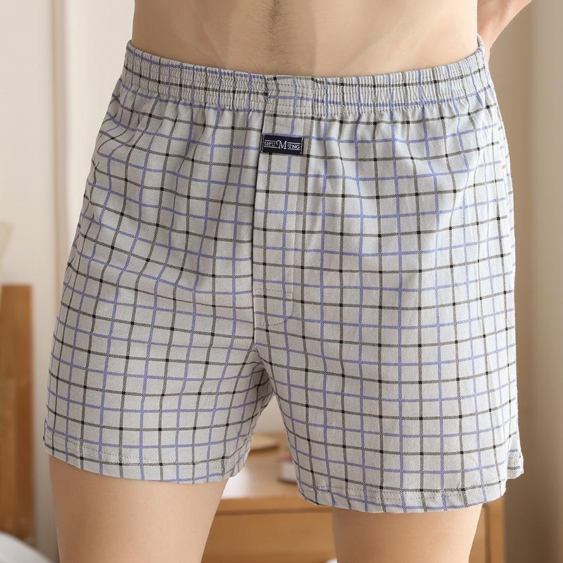 Underwear Loose Loose Plaid Wide Men