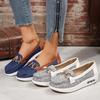 Spring New Thick-soled Round Head Metal Buckle Low-top Single Shoes European and American Casual Large-size Doudou Shoes