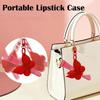 Silicone Butterfly Lip Balm Holder Keychain Adorable Waterproof Portable Key Ring for Outdoor Travel Teen Girls Gift Multi Colors