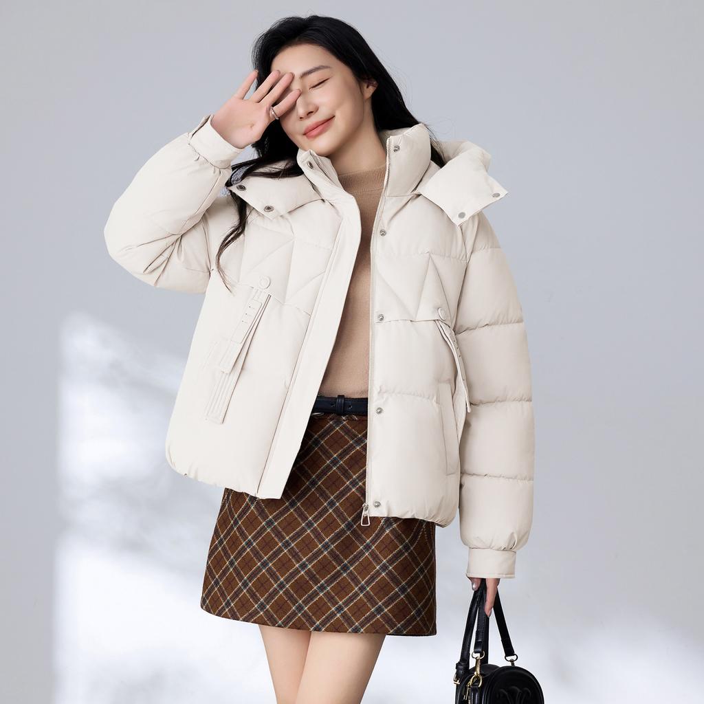 Fashion hooded cotton-padded clothing women's short winter new small thickened bread clothing cotton-padded jacket women