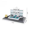 Non-Toxic 667Pcs Trevi Fountain Of Roman Fontana Di Trevi Building Blocks World Architecture Bricks Small Particle Assembly Bricks Model