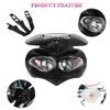 Racing Headlight Motorcyle Dual Head Lamp Led Fairing Light for Dirt Pit Bike ATV Hi Lo Beam Universal Motorbike 4 Eyes Headlamp