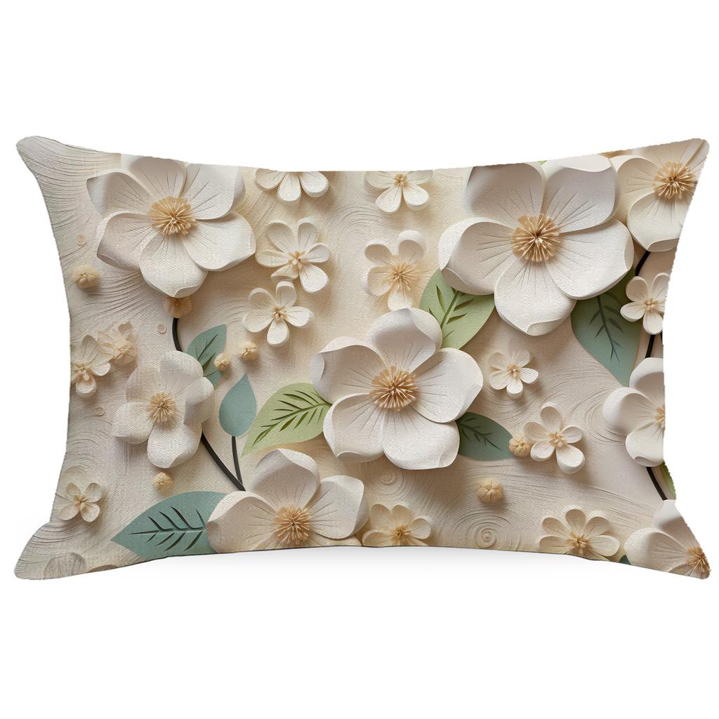 New Retro Floral Pillowcase Creative Oil Painting Engraving Style Print Home Sofa Cushion Pillowcase