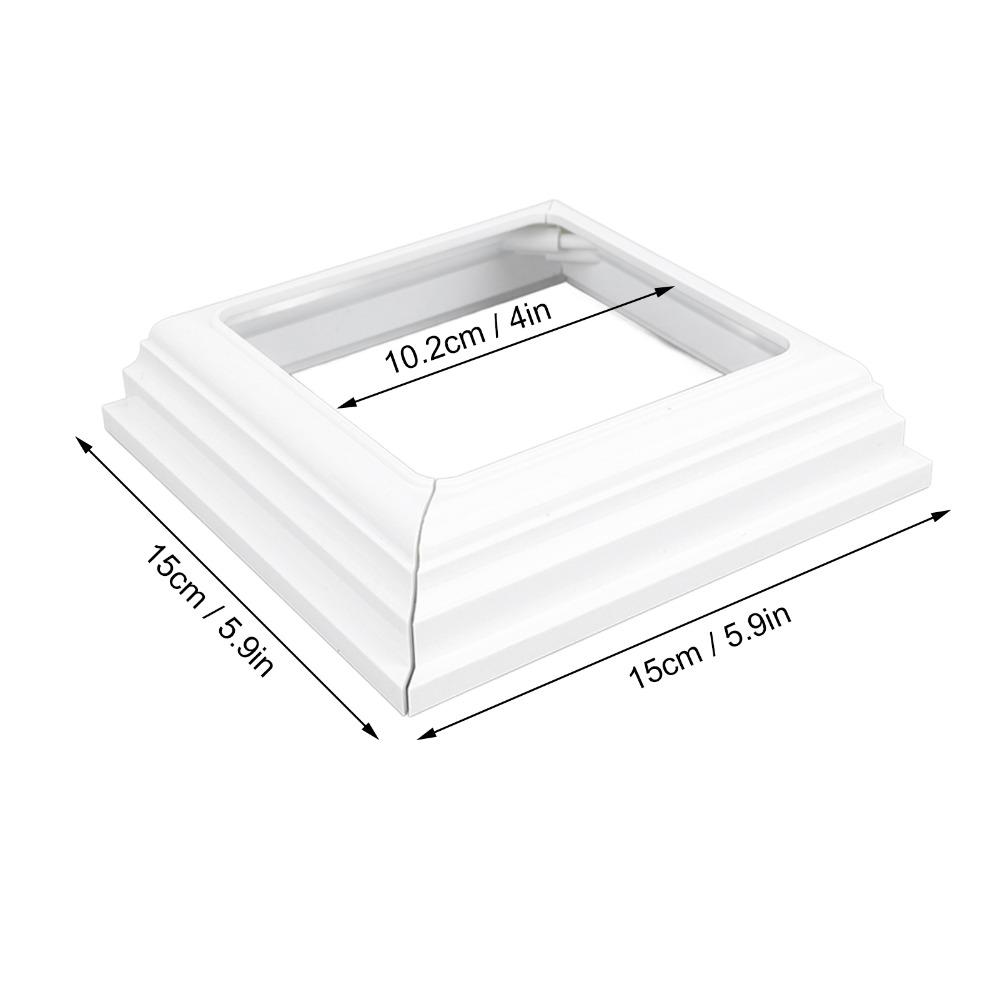 4PCS 4x4 Inch PVC Post Skirt Decorative Deck Column Cover Baluster Post Base Cover Deck