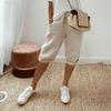 Leinen-Bermudashorts für Damen Knielang Elastischer Tunnelzugbund Shorts Sommerlich Lässig Strandoutfits mit Taschen