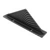 4PCS Car Rear Bumper Shark Fin Triangle Spoilers Universal Carbon Fiber Flat Style