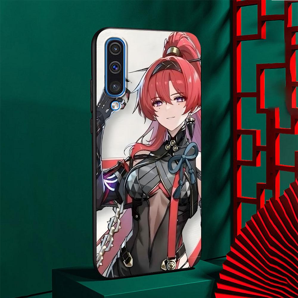 Yin lin Wuthering Waves Case for Samsung Galaxy A03 A04s A20 A30 A20e A70 A70s A50 A40 A30s A50s A20s A10s TPU Black Phone Cover