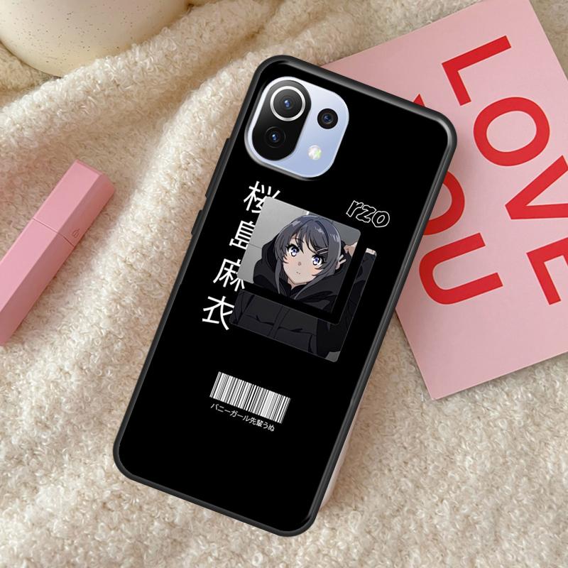 

Чехол Anime Mai Sakurajima для Xiaomi 11T Pro 12 Mi 11 Lite, чехол для POCO X3 GT X4 Pro F1 F3 M3 M4 Pro Mi 9T (9T Pro)