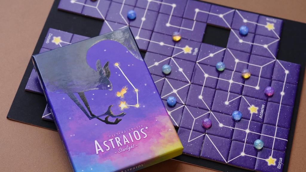Astraios Constellation Glow-in-the-Dark Board Game, Tile Placement Puzzle, Starry Sky, PhantomLab, 2-4 Players, Couples, Romantic, Planetarium