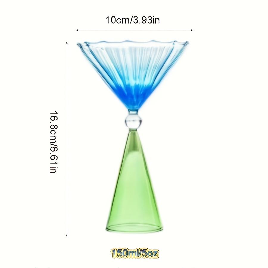 3pcs Gradient High Borosilicate Glass Goblets, Champagne, Wine, Cocktail Stemmed Glasses, Suitable for Wines, Coffee, Juice, Milk, Gifts