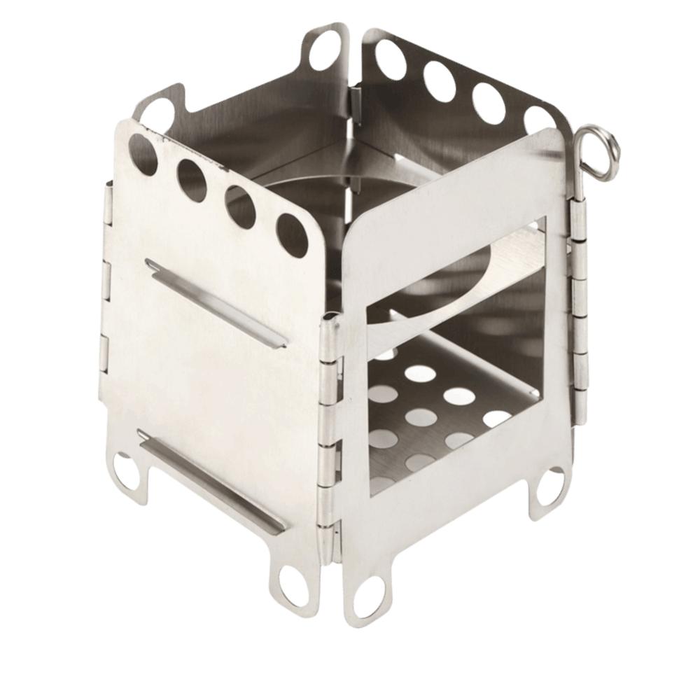 Stainless Steel Wood Burning Stove Ventilation Holes Portable Fire Pit Portable Camping Stove BBQ