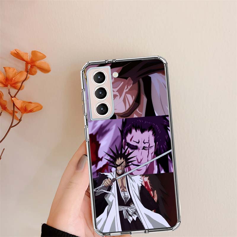 BLEACH Zaraki Kenpachi Clear Phone Cases for Samsung S26 Ultra Galaxy S25 Edge S24 S23 FE S21 Plus S20 S22 S10 Cover Patterned C