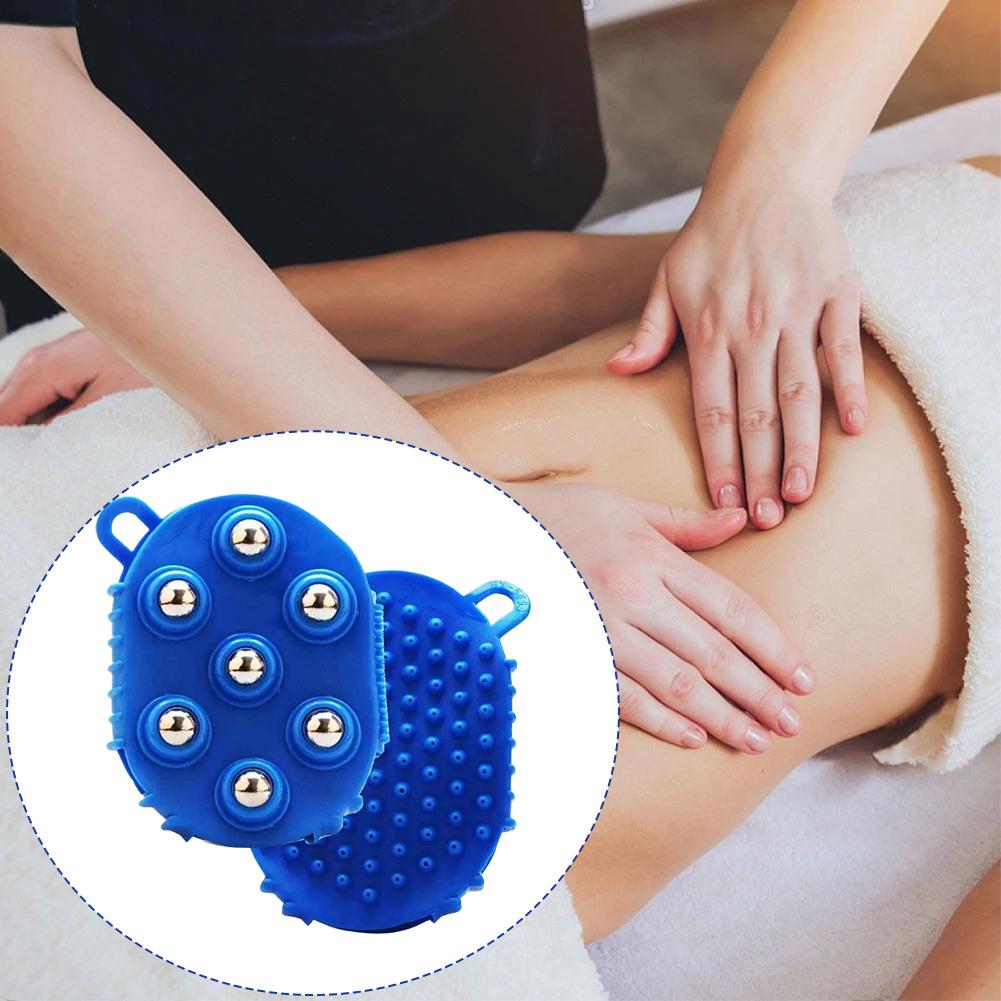 Double Sided Massage Glove 7 Bead Head Steel Ball Brush Ergonomic Design PP Material Full Body Scraping Shoulder Back Relief