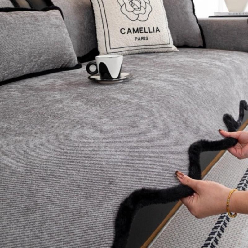 1pcs Modern Simple Irregular Sofa Cover Chenille Anti Slip and Dustproof Soft Durable Seat Cushion Home Decoration