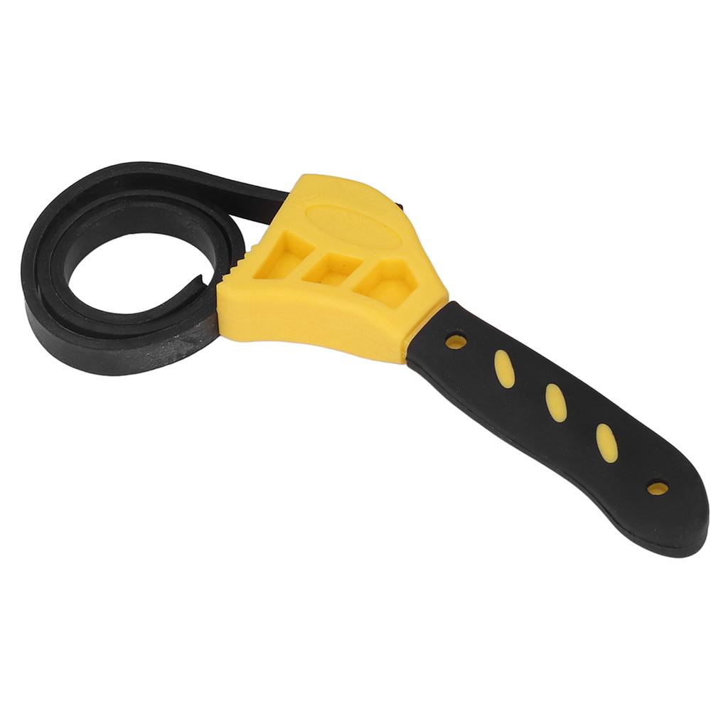 2 Pcs Belt Wrench Multi Purpose Adjustable Rubber Strap Wrench 6in 8in for Car Maintenance Yellow