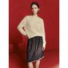 ELLE Women's Sequin Jacquard Round Neck Sweater