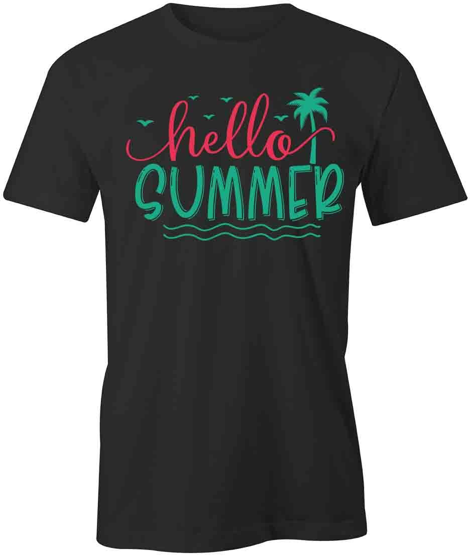 HELLO SUMMER TShirt Tee Short-Sleeved Cotton SEASONAL CLOTHING S1BSA597 XXXXL