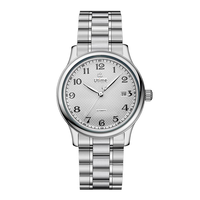 Utime Mechanical Watch Men'S Automatic Watch Business High-End Men'S Watch Steel Belt Through The Bottom Watch Men