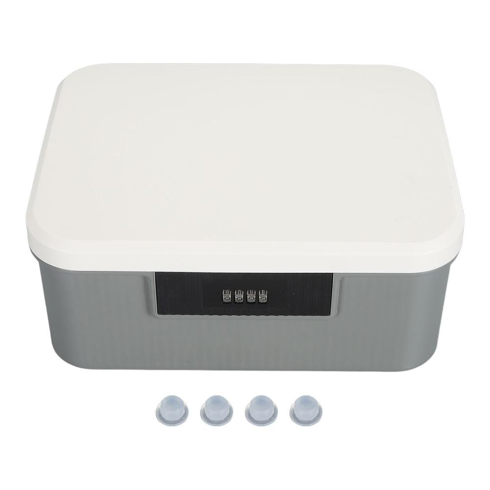 

9L Capacity Lockable Storage Trunk Double Layer Password Storage Storage Locking Box Portable Secure Security Lock Boxes серый