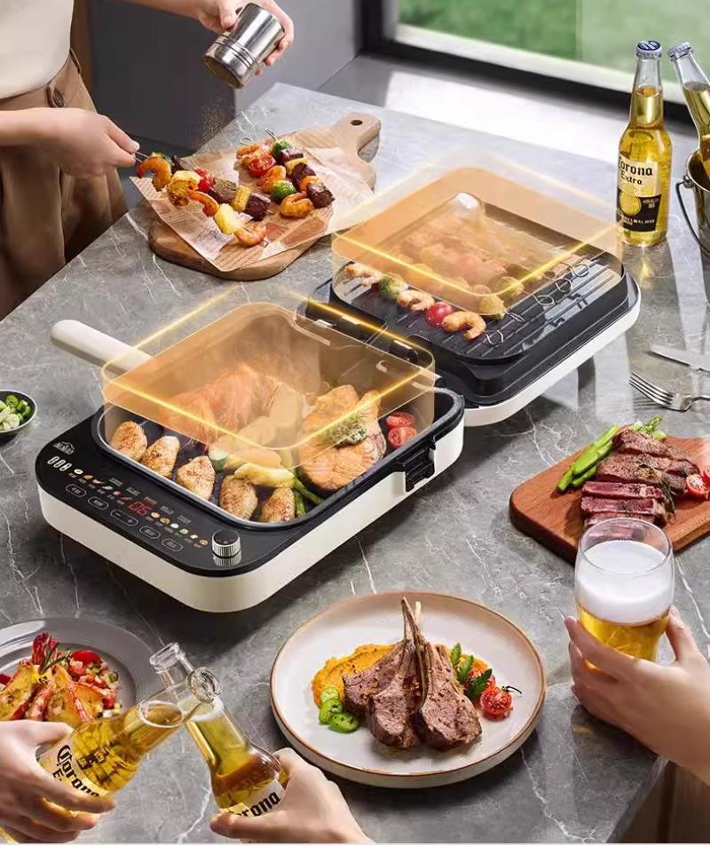 Household Double-sided Heating Pancake Pan Deepened Enlarged Removable Washable And Detachable