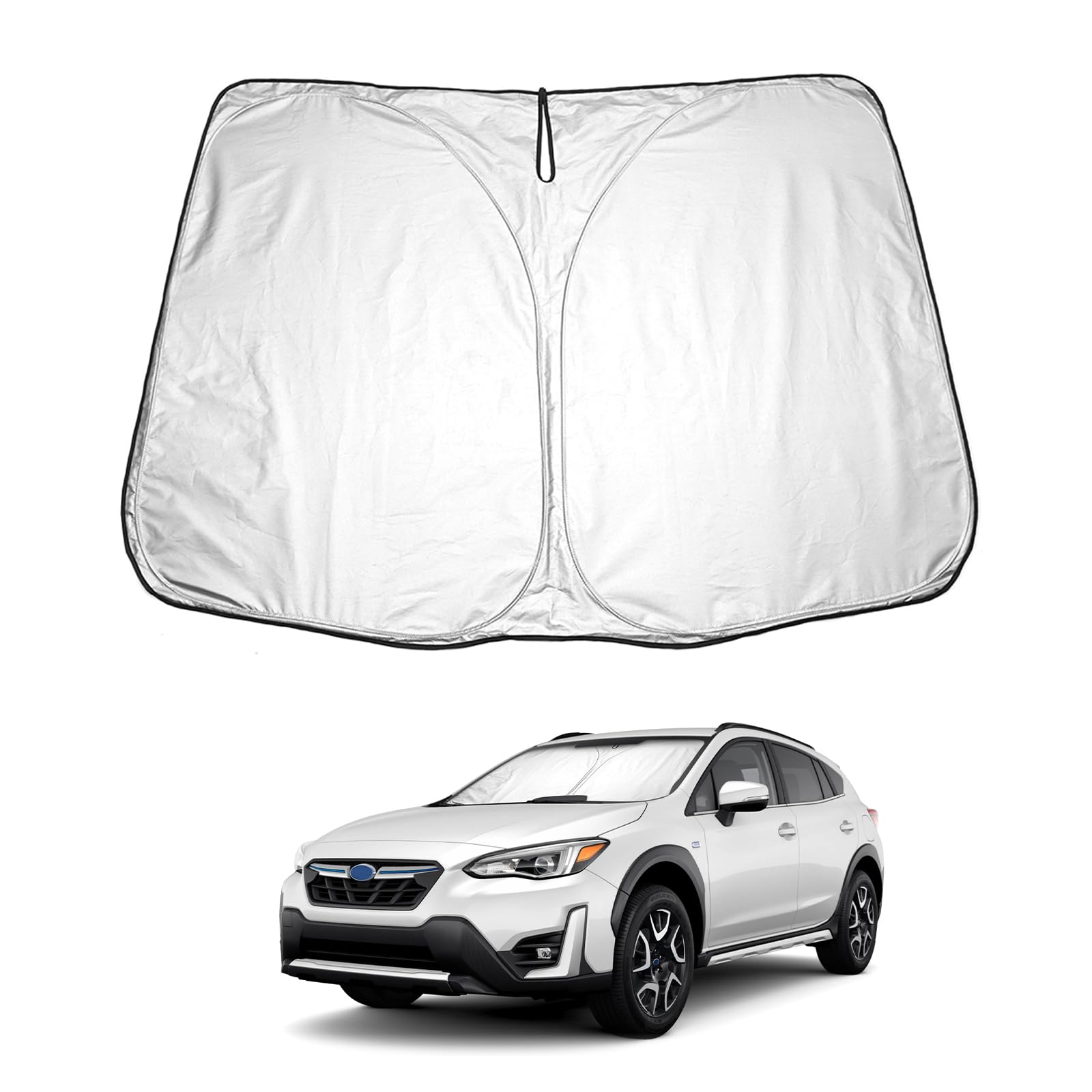 LUWU Car Sunshade for Subaru Crosstrek Crosstrek Crosstrek Compatible with GUD Foldable Windshield UV Sun UV Storage Bag Included (GU Series) - чёрный
