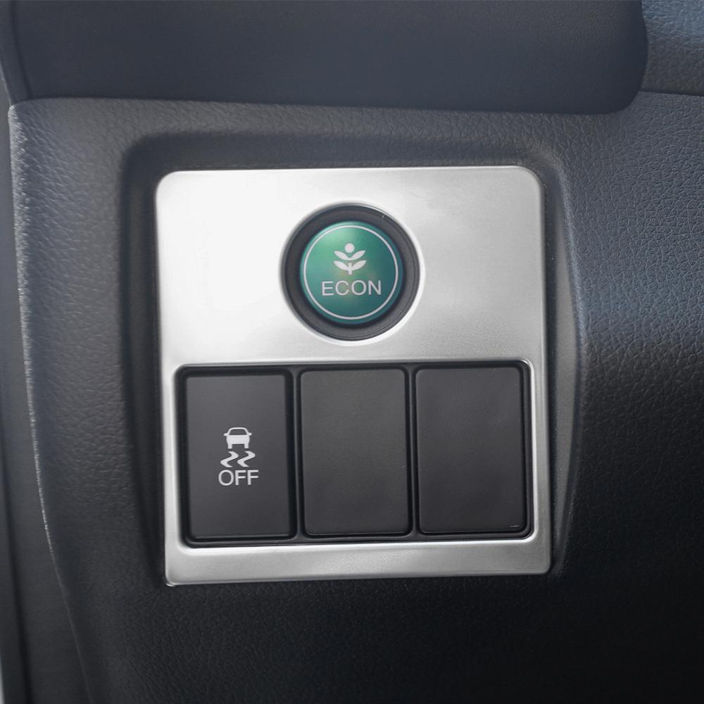 Daefar Edelstahl Auto Energiesparschalter Dekorationsaufkleber für Honda Vezel HRV HR-V 2014 - Econ Panel Abdeckung