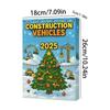 2025 Christmas Countdown Calendar 2D Christmas Pendant 24 Days Acrylic Engineering Vehicle Ornament Countdown Calendar for Kid