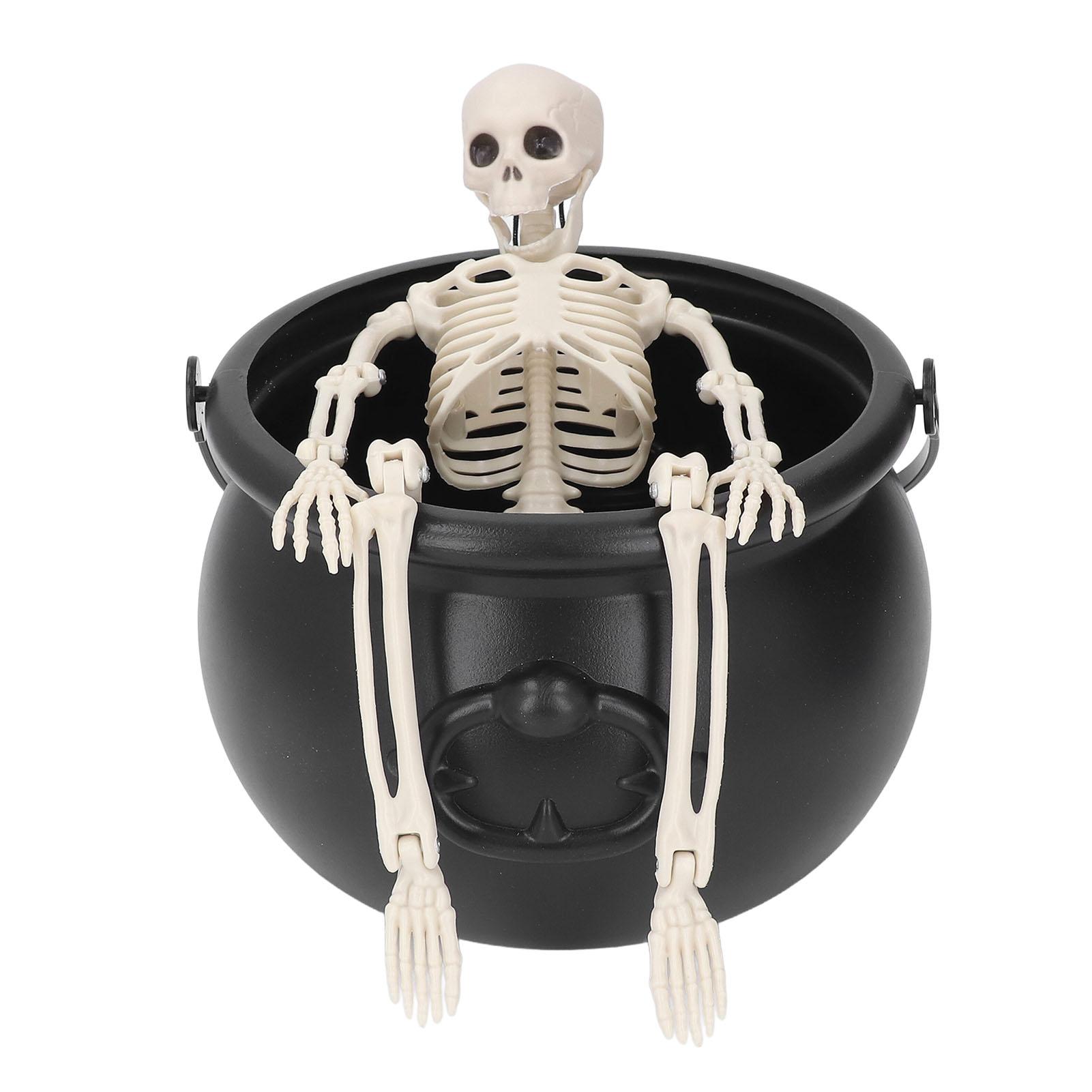 

Ведьмин котел со скелетом и светодиодным туманом, создающий жуткую атмосферу в помещении и на открытом воздухе, праздничный декор