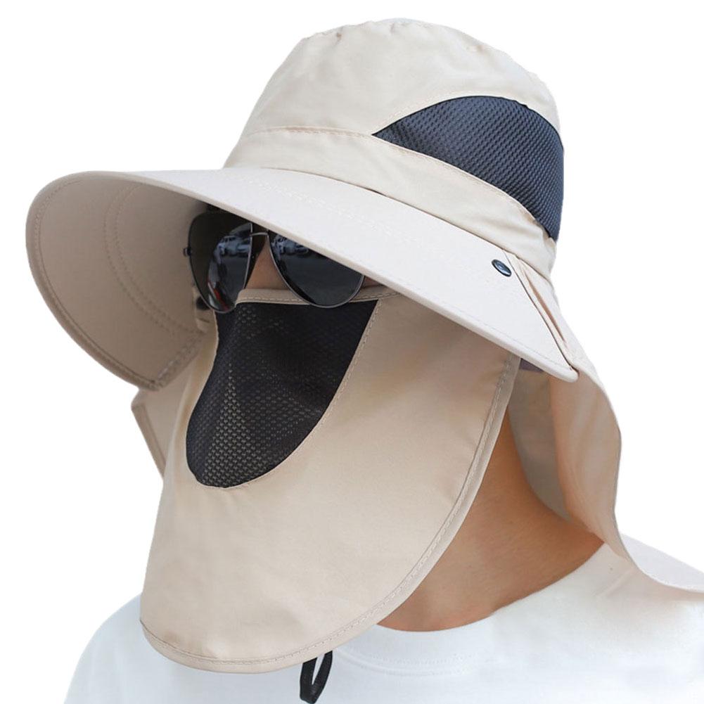 1pc Wide Brim Sun Hat UV Protection Bucket Cap Men Camping Hiking For Hiking Fishing Breathable N1M7