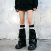 Trendy Fashion Knee Length Flared Leg Sleeves for Women Japanese Harajuku Aesthetic Wing Embroidered Leg Warmers Socks
