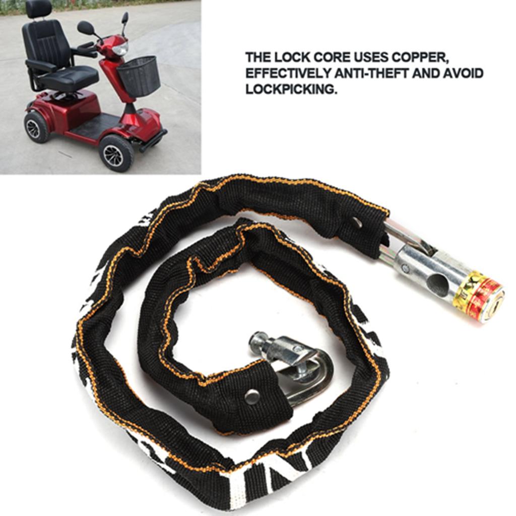 Bike Lock Anti Theft Motorcycle Mobility Scooter Chain Lock 80cm/31.5in Security Motorcycle Lock with 2 Keys