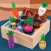 Wooden Farm Radish Pulling Toy: Interactive Educational Game for Kids