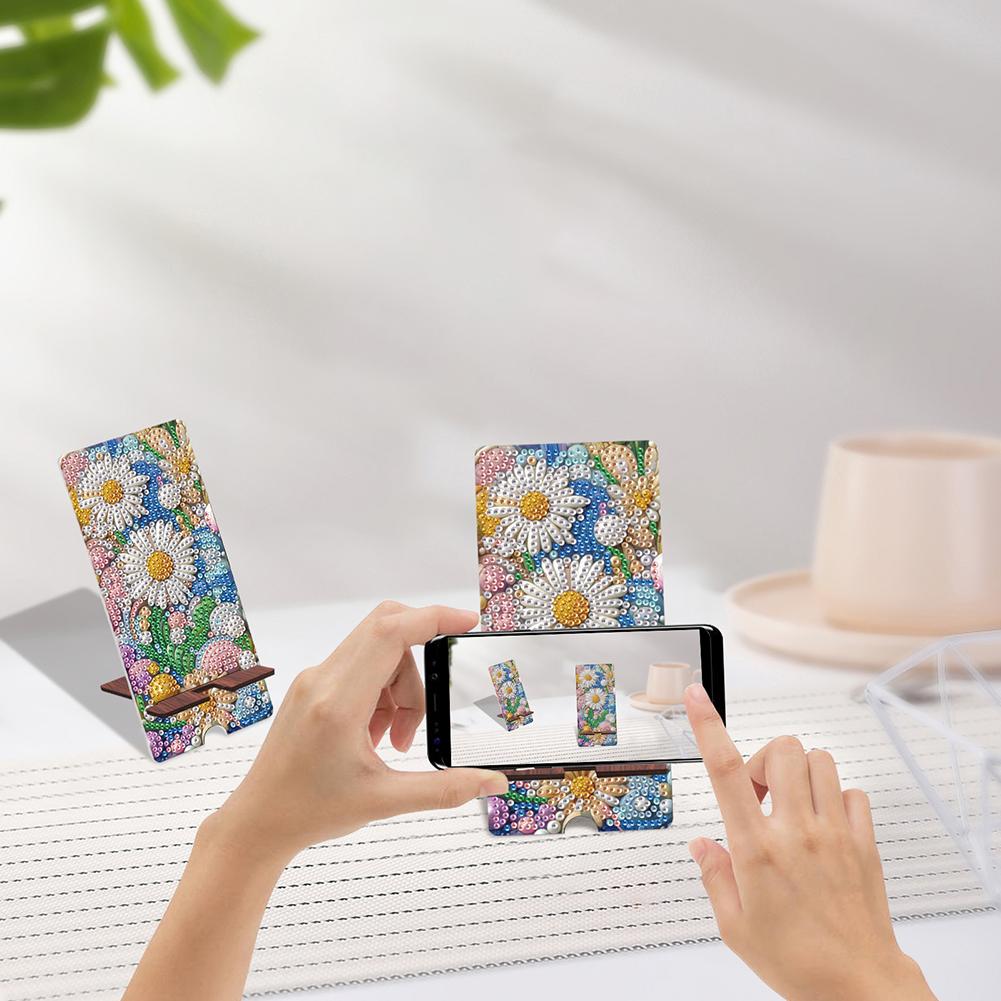2pcs Acrylic Diamond Art Kits Phone Holder And Mirror 5D Diamond Art Phone Holder for Adults Creative DIY Craft Gift Set