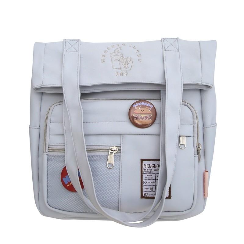 Large Capacity Japanese Style Nylon Tote Bag For Students And Commuters