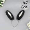 Soft Rabbits Tail Lovely Rabbits Ears Headband Plush Animal Tail Decorations Rabbits Ears Headwear for Halloween Party