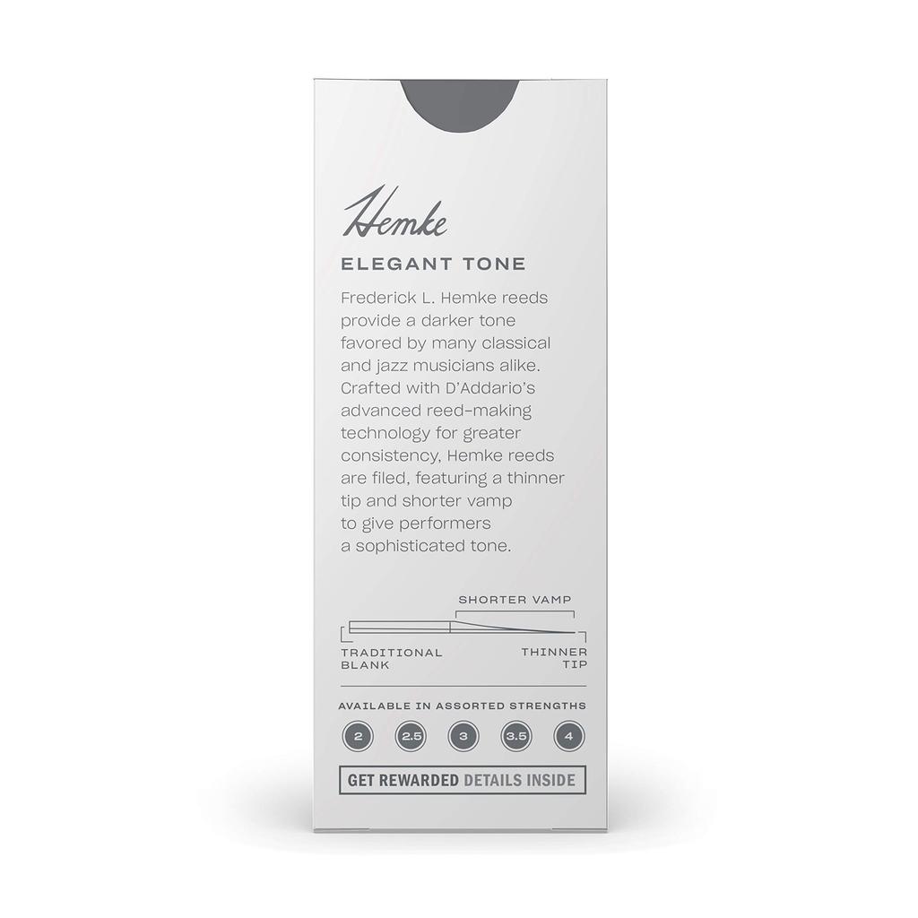 D'Addario WoodWinds Frederick L. Hemke RHKP5BSX400 Baritone Saxophone Reeds (Hardness: 4.0), 5-Pack