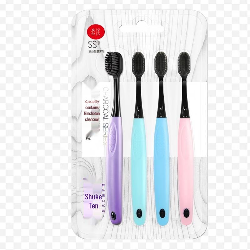 Shuke Charcoal Silk Energy Toothbrush 4-Pack