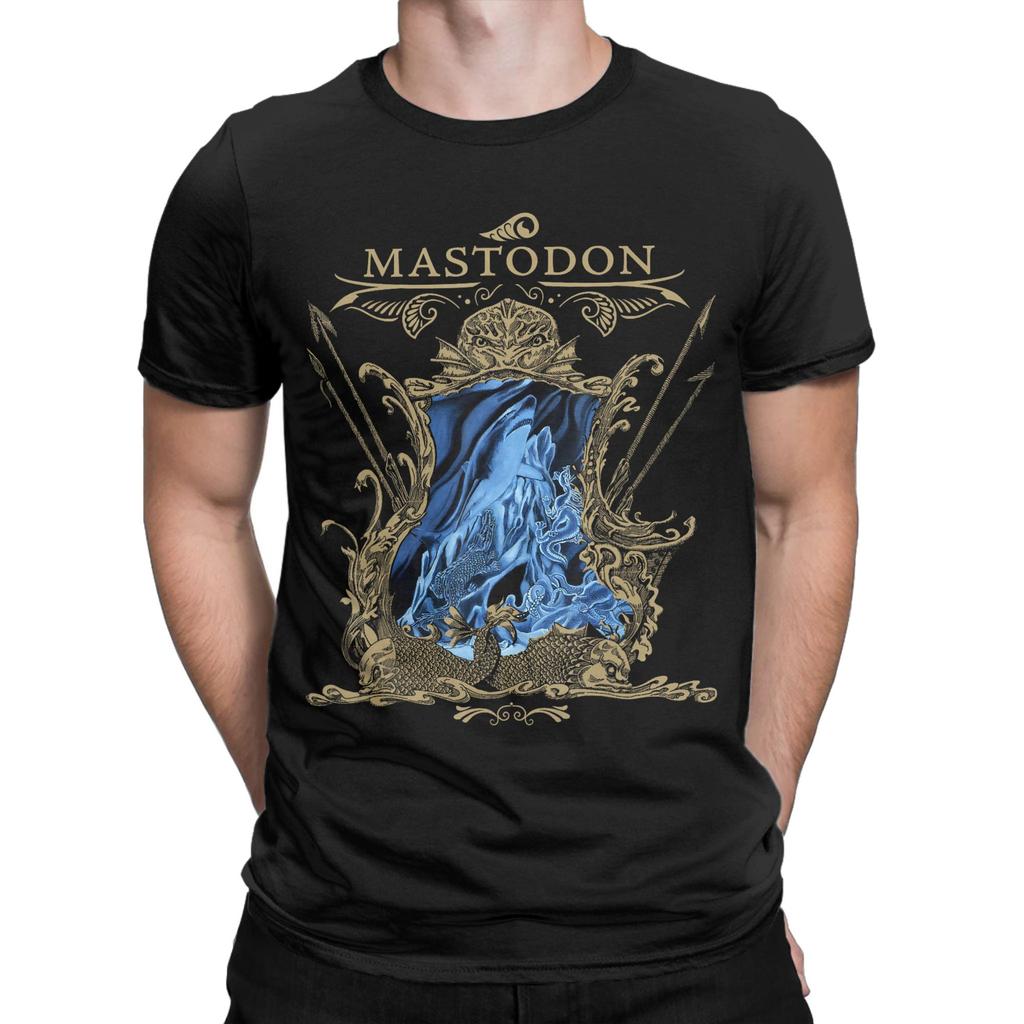 Funny Mastodon Seabeast TShirts for Men Round Neck Pure Cotton T Shirts  Short Sleeve Tee Shirt Printed Tops