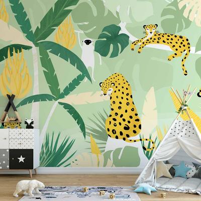 Wallpaper - Cheetahs In the Jungle - Landscape with Animals In the Tropics For Children