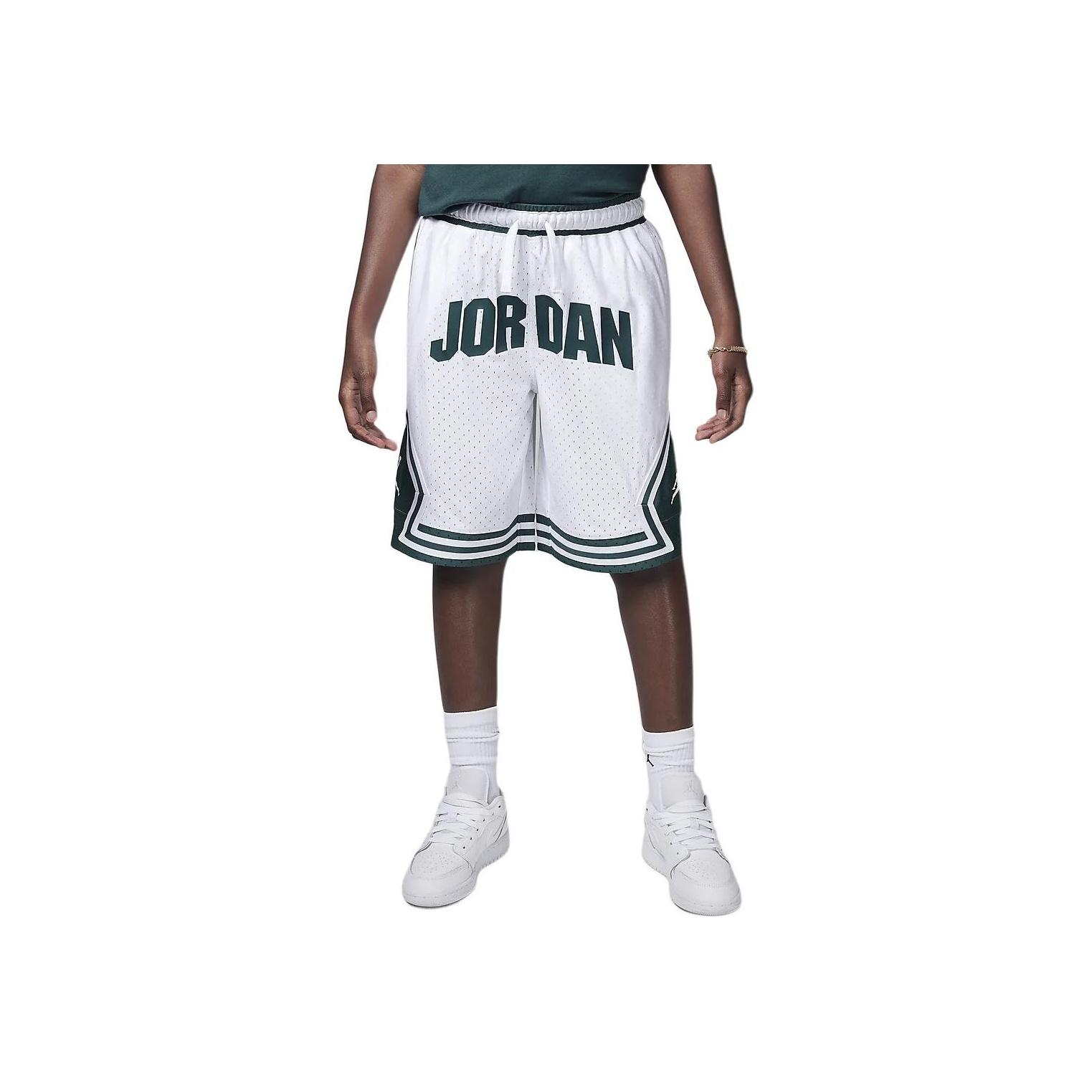 Nike Dri FIT Sport Mesh Basketball Shorts White Green Men HQ7112-100 S