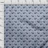 oneOone Cotton Flex Grayish Blue Fabric Birds Rooster  Quilting Supplies Print Sewing Fabric By The Yard 40 Inch