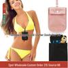 Ultra-Thin Nylon Hidden Coin & Card Holder for Women's Underwear - Convenient, Close-Fitting Travel Bag