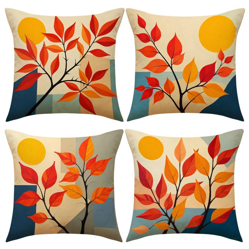 Autumn Sunset Print Pillow Case Simple Versatile Set Combination Cushion Cover Home Decoration Sofa Pillow