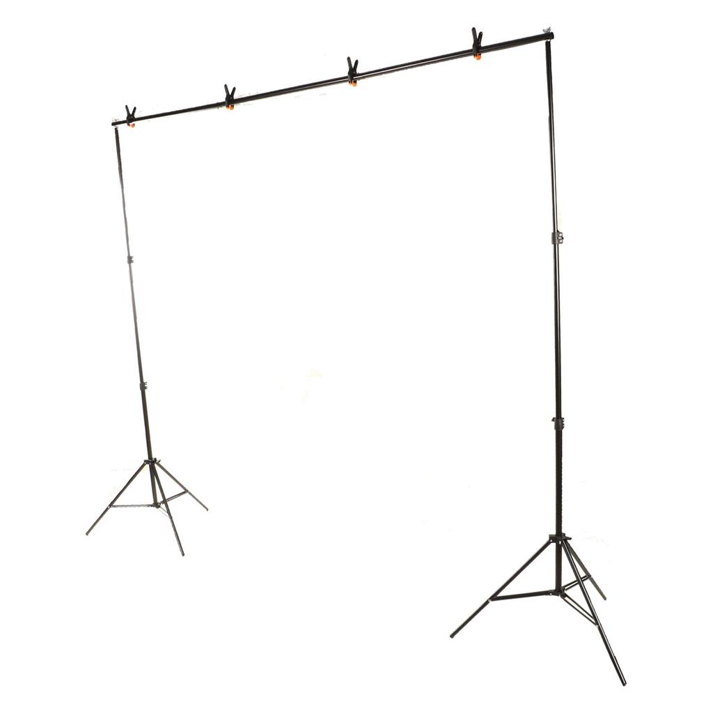 Foto Hintergrundständer Set Aluminiumlegierung Verstellbares Hintergrundstützsystem mit Federklemmen für