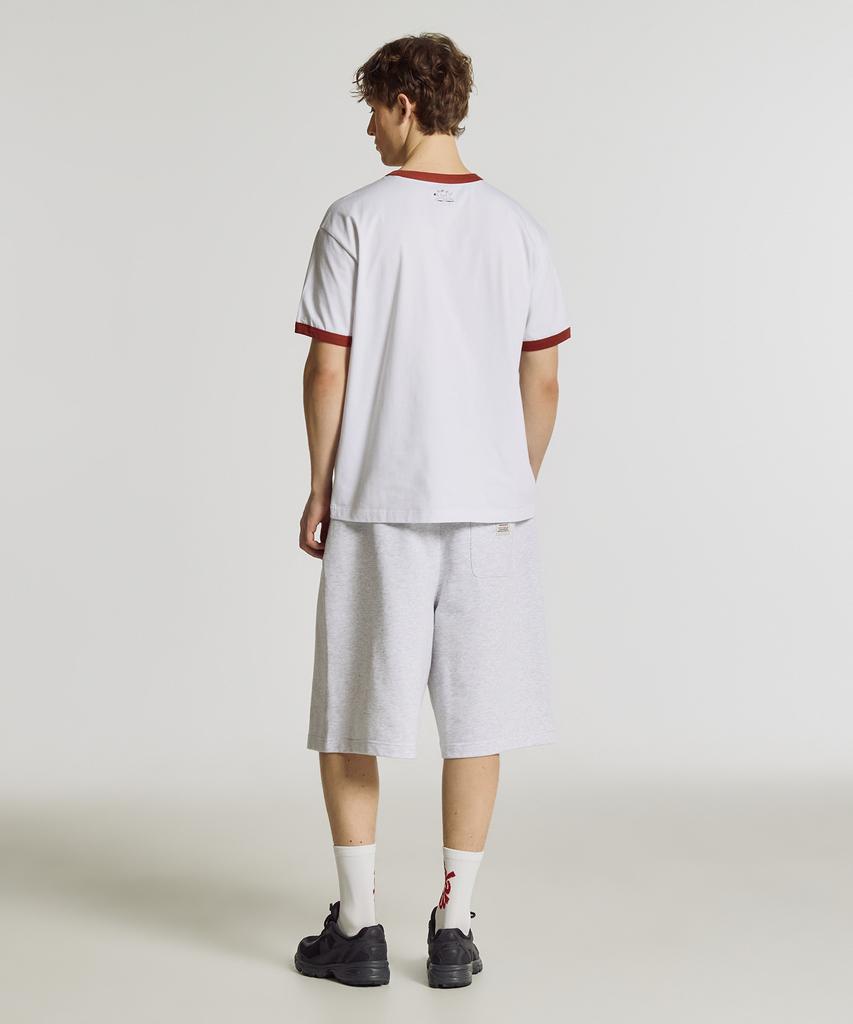 Nyuballanseu Nbneg2A103 / Uni Archive Pace Running Ringer Tee (White)