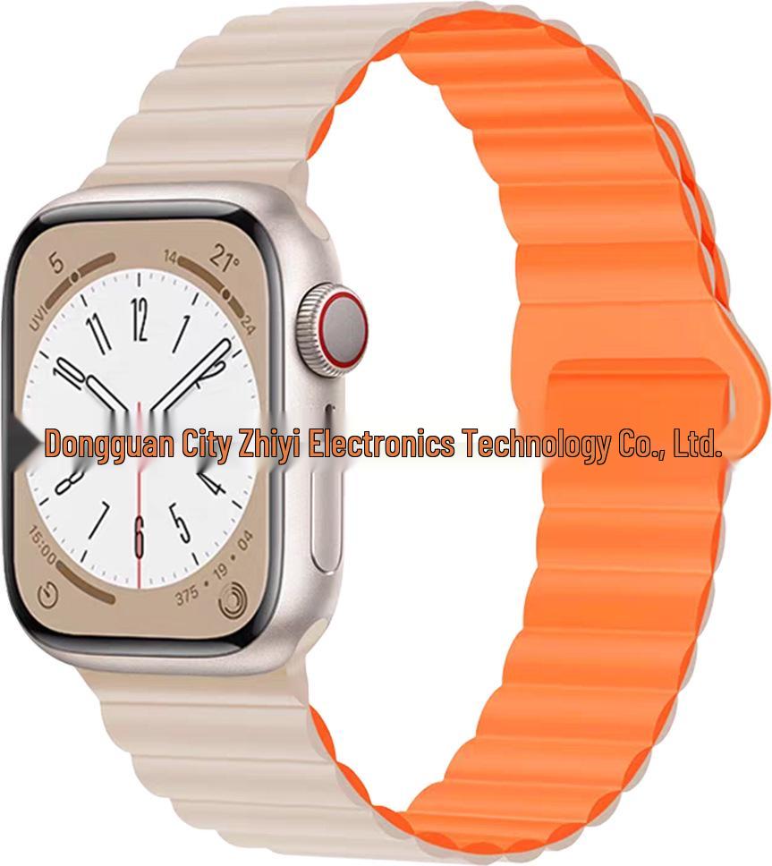 Two-Color Silicone Strap for Apple Watch 10/SE Creative S9