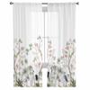 China Wind Crane Peach Tree Plant Palm Leaf Tulle Sheer Curtains For Living Room Bedroom Kitchen For Windows Voile Drapes