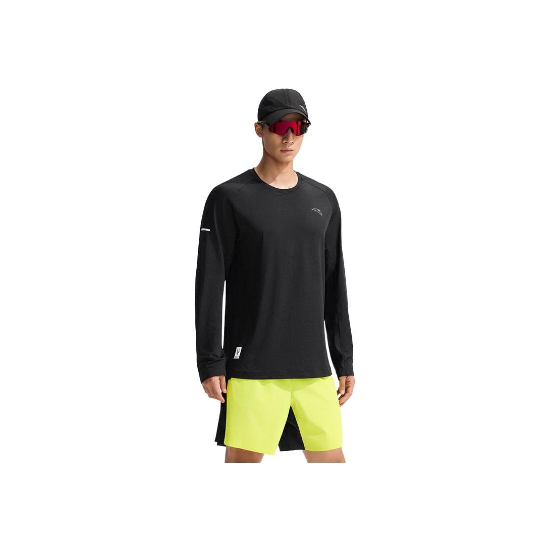 

Anta Серия для бега Однотонная дышащая универсальная повседневная футболка с длинным рукавом Мужские топы 952535405-2 S